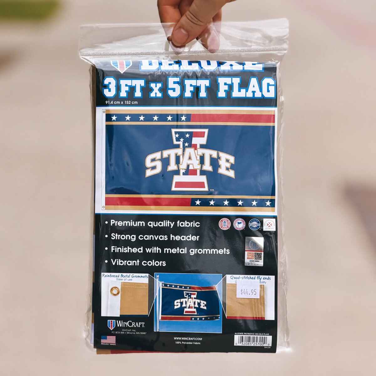 Patriotic I-State Cardinal Flag (3'x5')